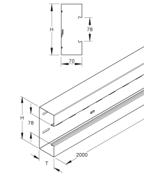 Niedax GK-Unterteil      GKU 220-78T70 S 