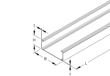 Niedax GFK-Kabelrinne ungel.   KP 80.100 