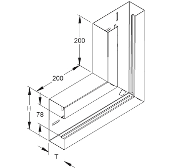 Niedax GK-Vertikaleck   GKV 133-78T70 VW 