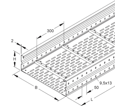 NIED Weitspannkabelrinnen   WRLM 150.400 
