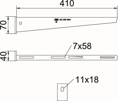 OBO AW 15 41 G Wand-u.Stielausleger 