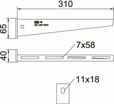 OBO AW 15 31 G Wand-u.Stielausleger 