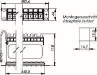 TG 19-Modulträger Flex 1HE   H02025A0234 
