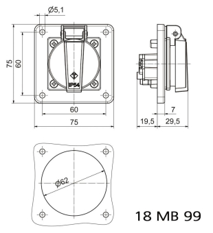 BALS Schutzkontakt-Anbausteckd. GR  7112 