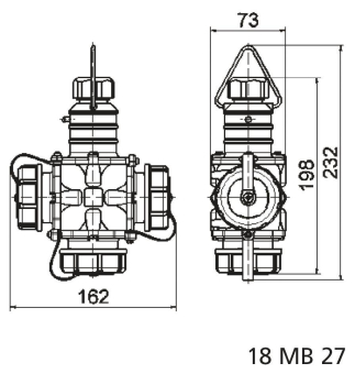 BALS CEE Schuko-Dreiwegekupplung 16A 749 