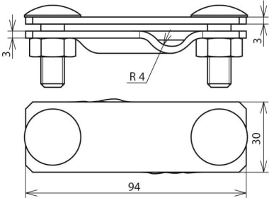 DEHN SV-Klemme NIRO f. SVK 7.10 FL30 V4A 
