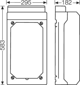 HENS Leergehäuse mit Mont.Latte   KV9331 