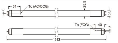 Radium LED TUBE   RL-T8 58 HO 840/G13 UN 