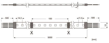 Radium  LED STRIP 500 S RGB/24V/IP67 30M 