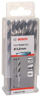 Bosch   HSS-Spiralbohrer PointTeQ 5,8 mm 