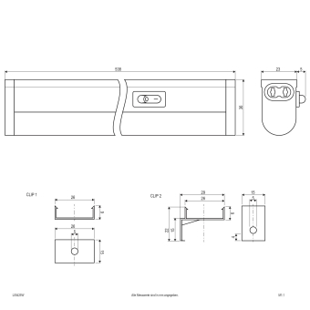 EVN LED Anbauleuchte -weiß -     L05425W 