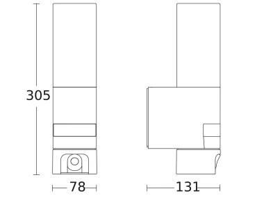 STEIN WLAN Kamera-Außenleuchte L625CAMSC 