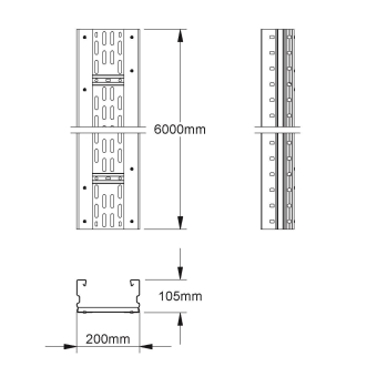 NIED Weitspannkabelrinnen   WRL105.200E3 