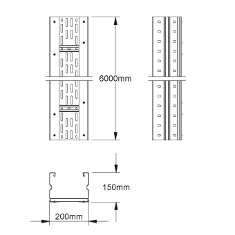 NIED Weitspannkabelrinnen   WRL150.200E3 