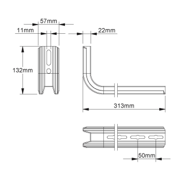 NIED AUSLEGER HAENGESTIEL 313MM   TKS250 