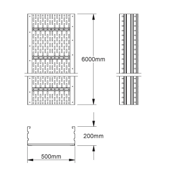 NIED Weitspannkabelrinne,  WRL 200.500 F 