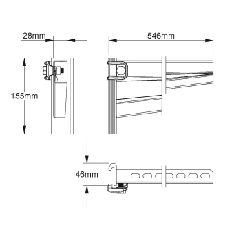 NIED Ausleger schwer 200x530mm  KTTS 500 