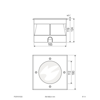 EVN LED Bodeneinbau -quad.   PC674101202 