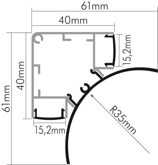 Nobile Alu Eck-Profil 4       5011150002 