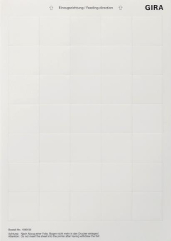 GIRA 108900 Beschriftungsbögen 38x36mm 