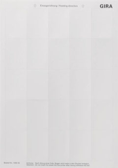 GIRA 109000 Beschriftungsbögen 38x54mm 