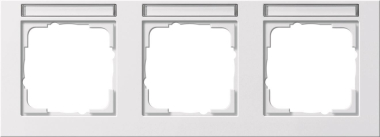 GIRA 109322 Abdeckrahmen 3fach waager. 