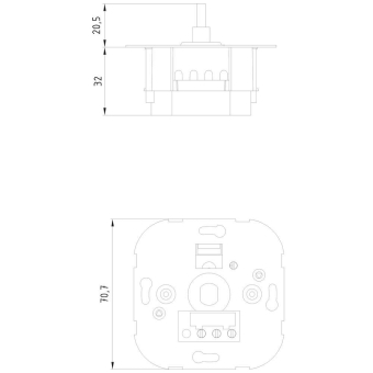Siemens Drehdimmer m.Druckknopf  5TC8267 