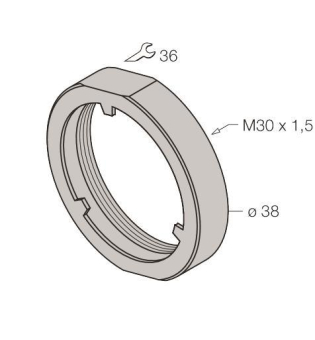 TURCK Stoßschutzmutter für        PN-M30 