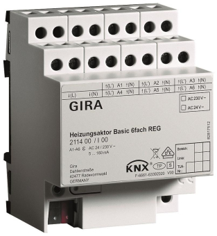 GIRA 211400 Heizungsaktor Basic 6fach 