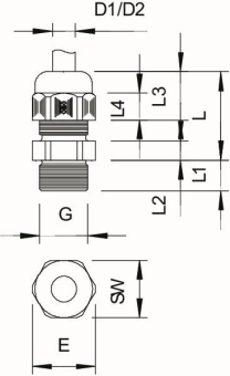 OBO V-TEC PG9 SGR Kabelverschraubung PG9 