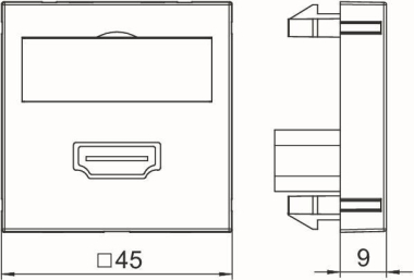 OBO MTG-HD F AL1 Multimediaträger HDMI m 