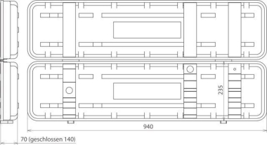 DEHN Kunststoff-Koffer leer für   767997 