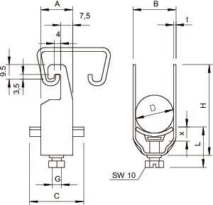 OBO 2056U 46 FT Bügelschelle 40-46mm St 