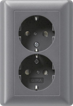 GIRA 078328 SCHUKO-Doppelsteckdose SH+ 