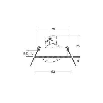 BRUM NV-Einbaustrahler GX5,3/50W 0069.25 
