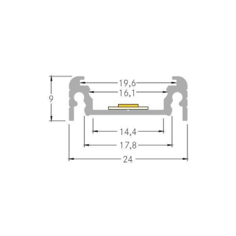 BRUM LED-Flachprofil silber     53901260 