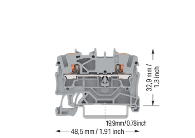WAGO 2202-1201 2-Leiter-Durchgangsklemme 