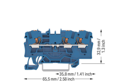 WAGO 2204-1304 3-Leiter-Durchgangsklemme 