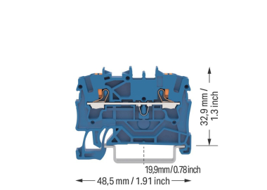 WAGO 2202-1204 2-Leiter-Durchgangsklemme 
