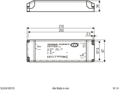 EVN NG 24V/DC 0,1-100W IP20  SLK24100110 