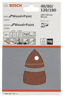 Bosch 25Schleifblatt-Set C470 2608607417 