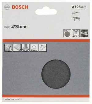 Bosch 10Schleifblatt Papier   2608606758 