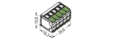 WAGO 221-430 Verbindungsklemme m.Hebeln 