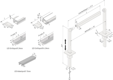 Hera LED Abdeckprofil 15mm   61500032810 