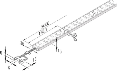 Hera LED Tape L 10° 5m 210   20203200103 