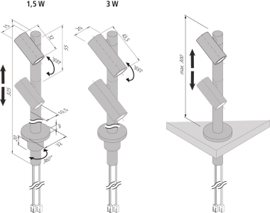 Hera LED Duo Spot 2x1,5W nw  20202782103 