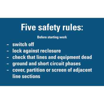 HEIN 175276 Hinweisschild Five safety 