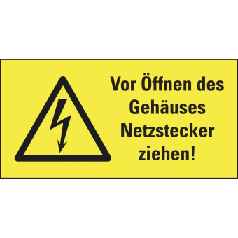 HEIN 1594 Warnschild Vor Öffnen des 