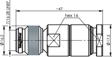 TG TNC-Stecker Löt/Klemm 75  J01012A0001 