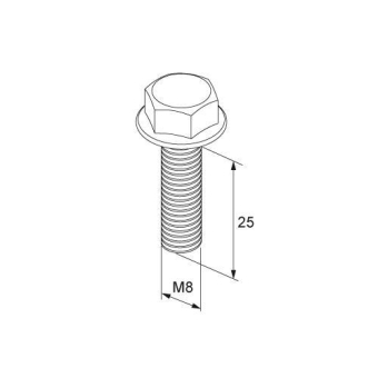 Unex Unex       Schrauben DIN 6921 M8X25 